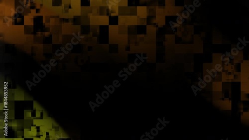 Dark abstract pattern of brown and green squares suitable for backgrounds, textiles, or digital designs with a modern and sophisticated aesthetic.