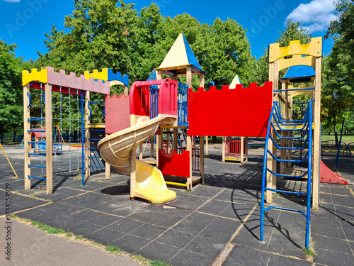 Wallpaper Mural Childrens playground without people in the park area Torontodigital.ca