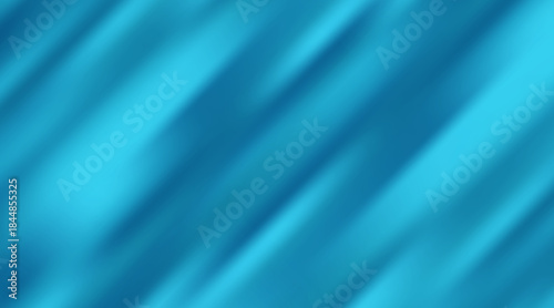 Realistic texture of silk background. Vector 3D texture of silk natural fabric with smooth pleats of aqua color, turquoise.