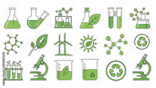 Green Science A Collection of Sustainable Ecology Icons