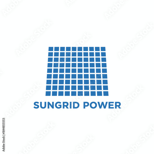 Large Photovoltaic Solar Panel Array Grid Logo