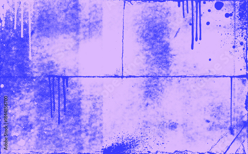 Urban street art punk background with grunge, halftone texture, and ink drips. Vandal retro punk banner with paint splatter. Old scratched overlay with letterpress texture. Music poster background.