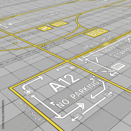Detailed architectural blueprint showing underground parking layout and infrastructure design