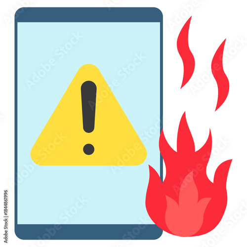 Emergency Flat Icon Mini Illustration, Use For Modern Concept, Print, Ui, Ux Kit, Web And App Development. Vector Related To Firefighter, Rescue And More