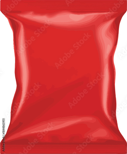 red pillow isolated on white