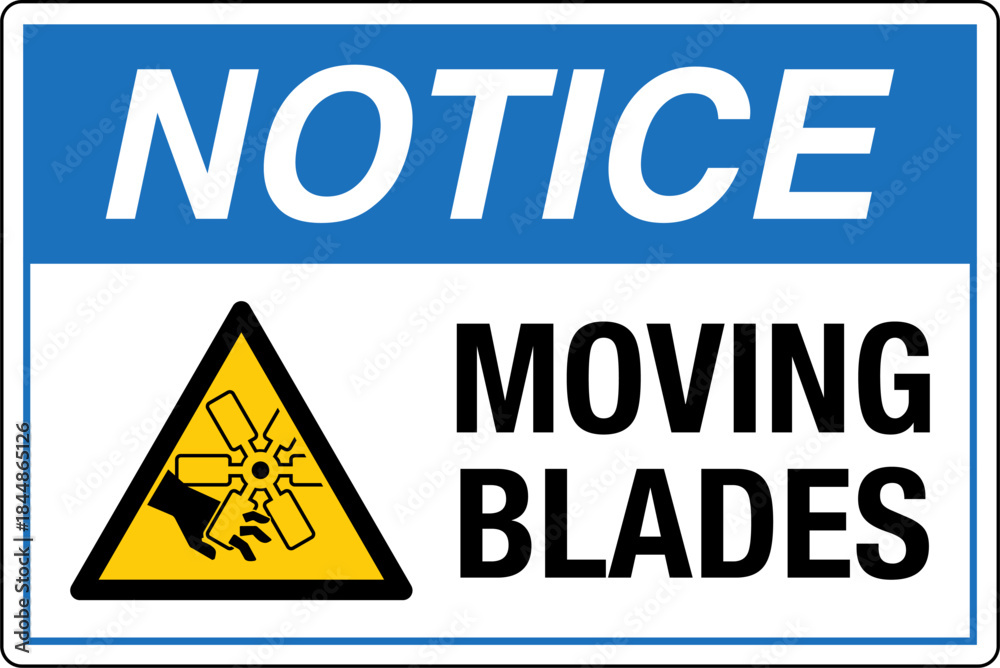 Fototapeta premium Safety Sign Signage Moving bl...