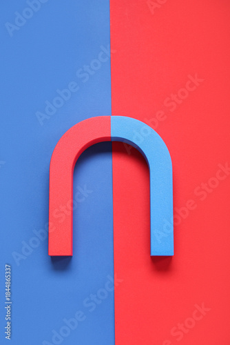 Horseshoe shaped magnet on ...