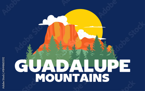beautiful and charming natural scenery in Guadalupe Mountains National Park
