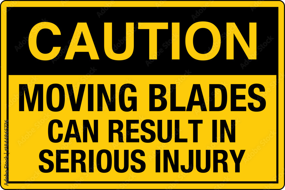 Fototapeta premium Safety Sign Signage Moving bl...