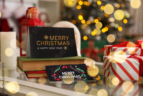 Books with greeting cards a...
