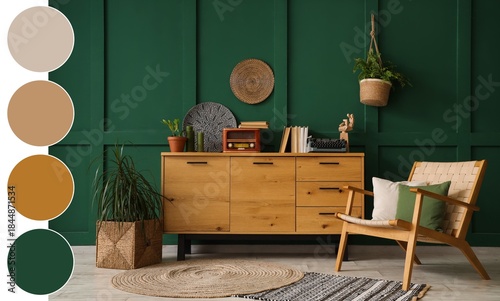 Interior of room with armch...