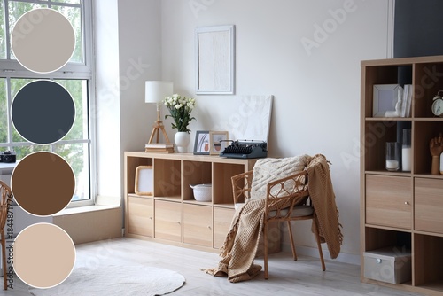 Interior of room with armch...