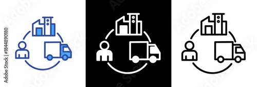 Supply Chain threestyle icon