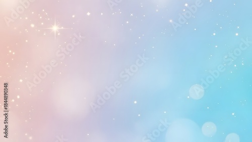 Pastel rainbow gradient background with soft bokeh lights and sparkles, dreamy holographic unicorn colors blur backdrop for design