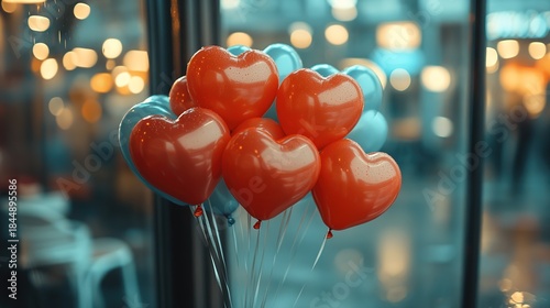 Heart-shaped balloons