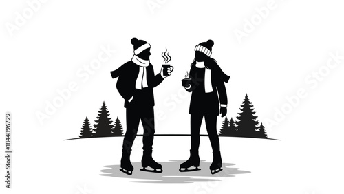 Isometric illustrations of a modern office interior with furniture and equipment