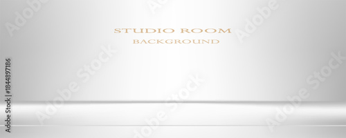 White grey gradient studio room background. Vector EPS 10