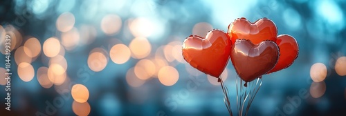 Heart-shaped balloons