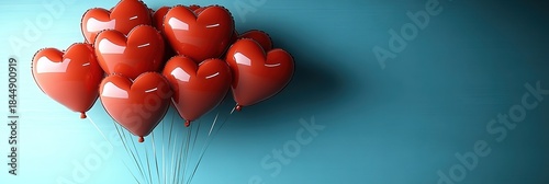 Heart-shaped balloons