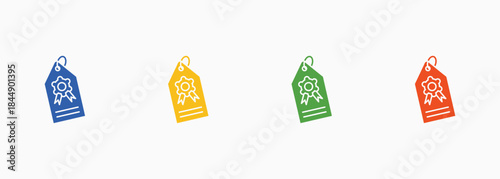 Brand Identity Icon Set Multiple Color Style Element For Design