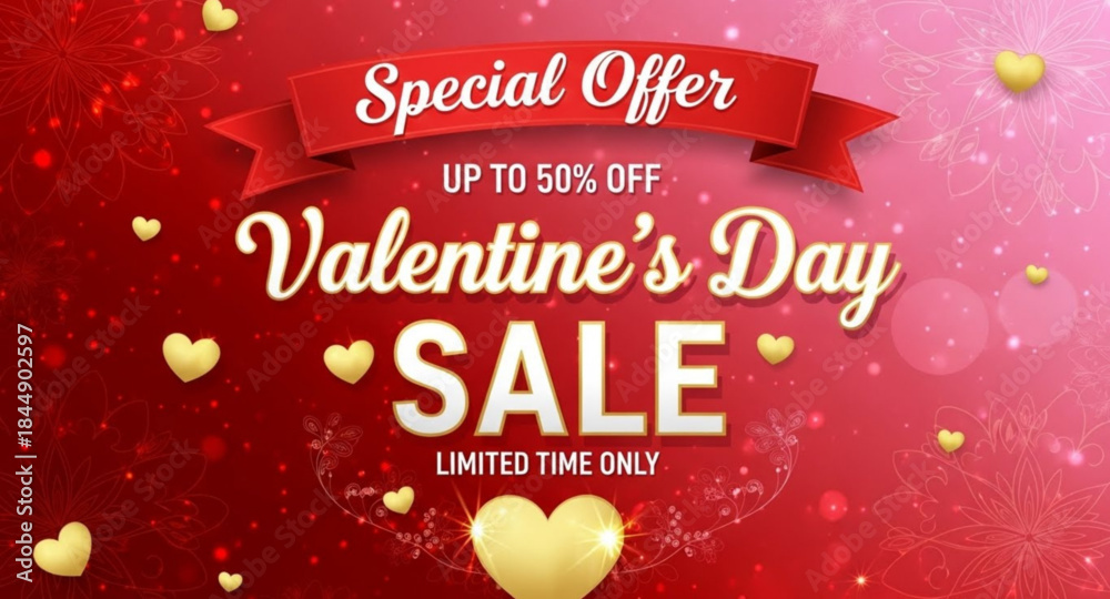 Naklejka premium Valentine's Day sales promotion 