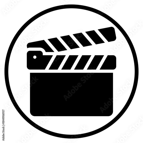 clapperboard glyph icon