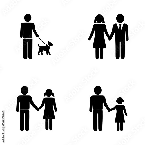 set of lifestyle business vector icon illustration