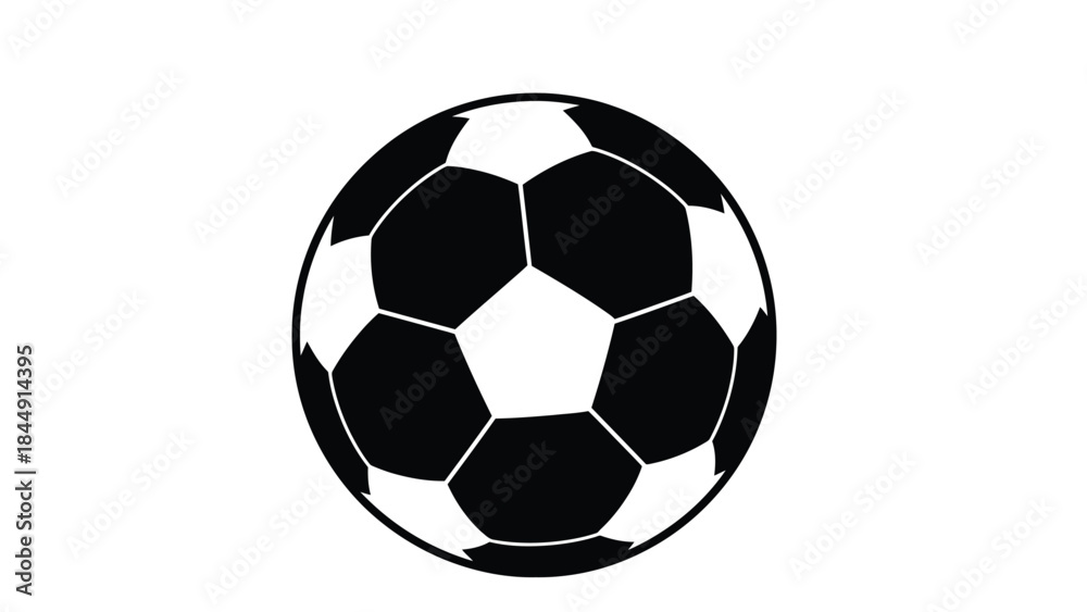 Obraz premium A classic black and white soccer ball a symbol of the sport