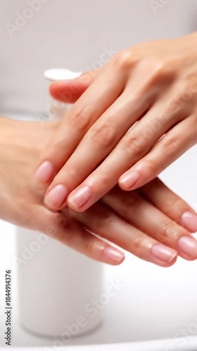 Wallpaper Mural Woman Pumping White Cleansing Foam onto Hand for Skincare Routine in Bright Studio Lighting and Hygienic Cleanliness for Beauty and Healthcare Torontodigital.ca