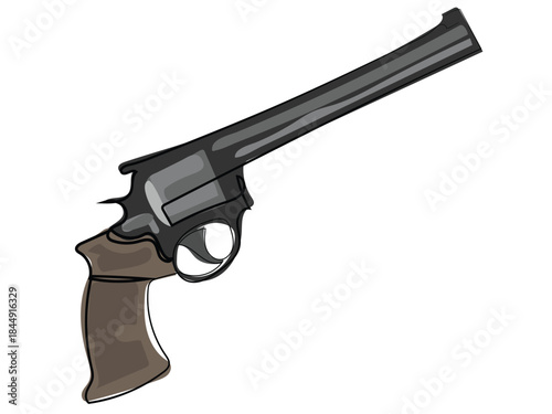 Gun in a continuous line pattern.