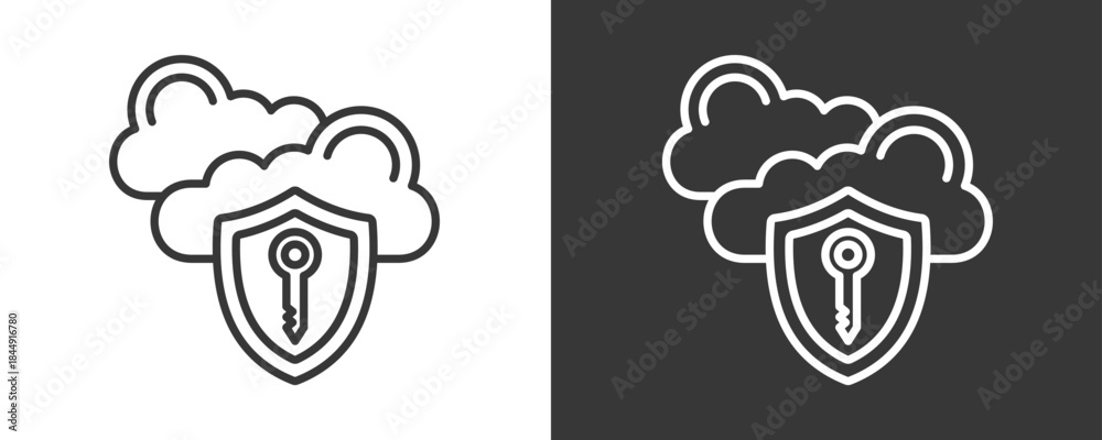 Fototapeta premium Authorization Icon Set Vector Collection Isolated In Black And White