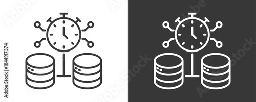Latency Icon Set Vector Collection Isolated In Black And White