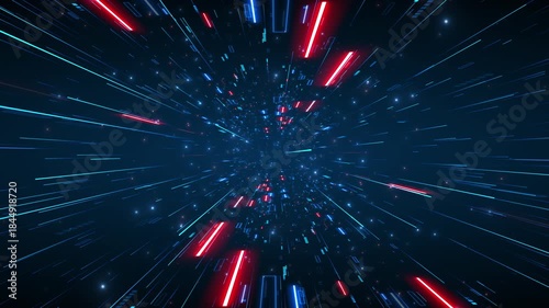 Wallpaper Mural Tunnel of Light and Speed Business Corporate Technology Particles Digital Background Loop Torontodigital.ca