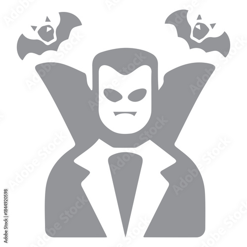 Vampire Character with Bats