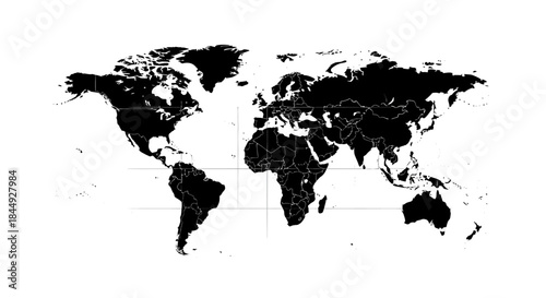 World map outline showing continents and oceans