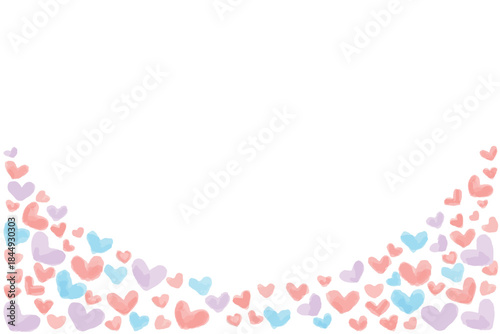 ふんわり水彩ハート素材シリーズ｜カラフルハートフッター
Fluffy Watercolor Heart Series | Colorful Heart Footer