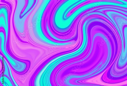 Abstract swirling, vibrant wave pattern in teal, purple, and pink hues,  macro,  illustration