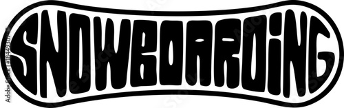 Snowboarding Bold Winter Typography Design

