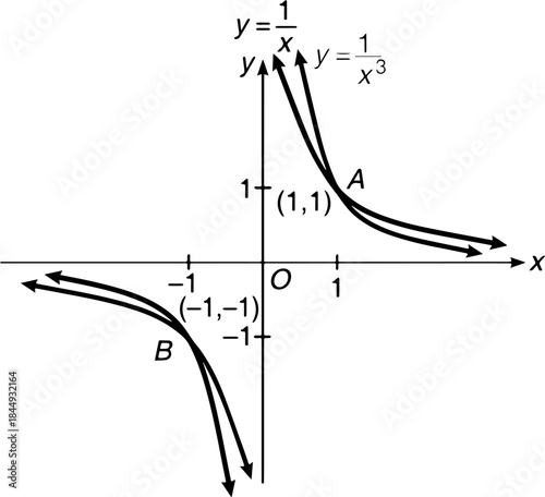 Math Graph Illustration for Algebra and Calculus