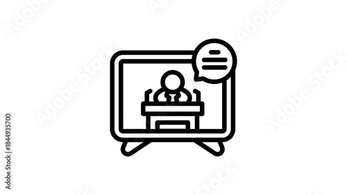 Animated Political Speech Live Broadcast