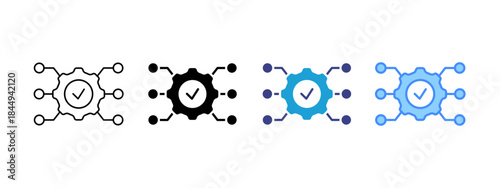 Automation icon set multiple style collection