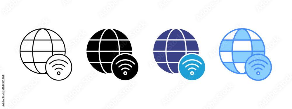 Fototapeta premium Telemetry icon set multiple style collection