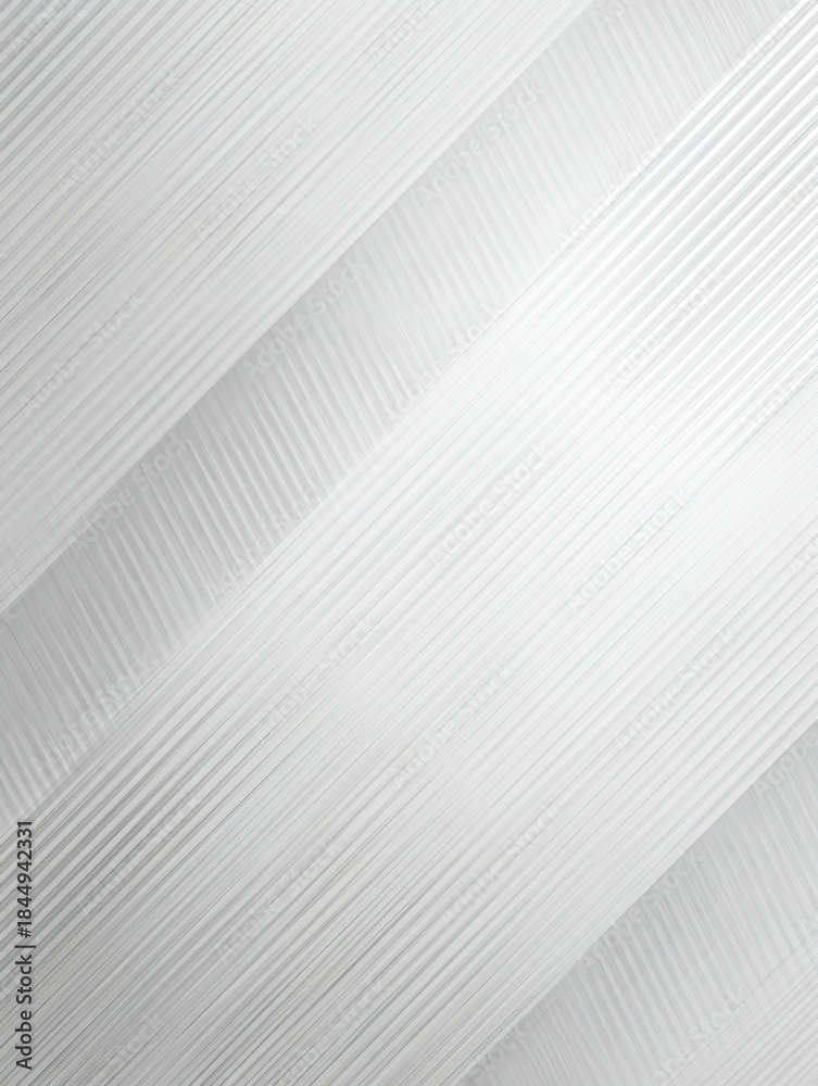 Fototapeta premium Patterns of White With Subtle Diagonal Lines Created by High-Key Lighting in a Simple Design Setting