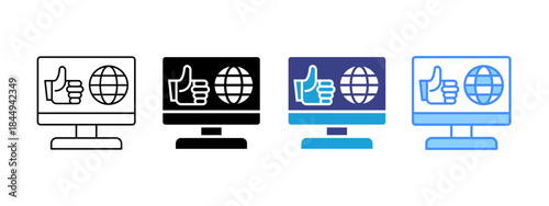 Network Reliability icon set multiple style collection