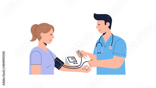 Medical Consultation with Healthcare Professional and Patient in a Clinic Setting