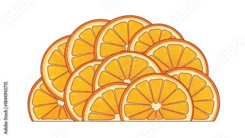 A Pile of Fresh Orange Slices.