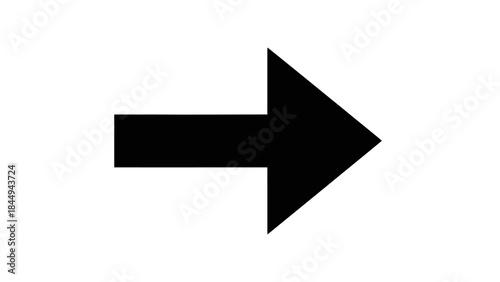 A Simple Black Arrow Pointing to the Right.