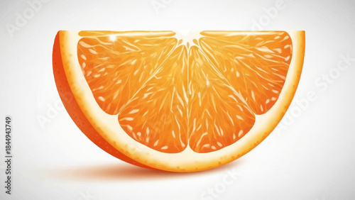 A vibrant slice of juicy orange fruit detailed and fresh.