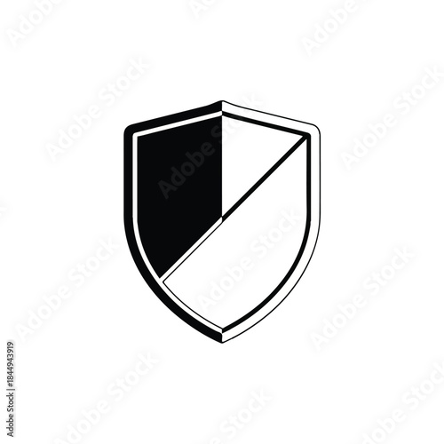 Free Download Black and White Shield Icon Graphic 1. - GFXLoad