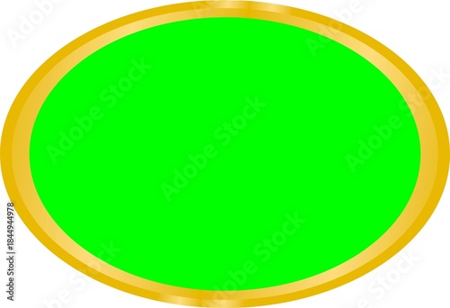 green screen frame gold template design